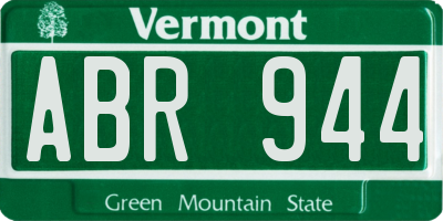 VT license plate ABR944