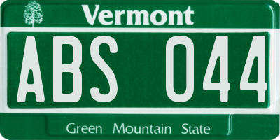 VT license plate ABS044