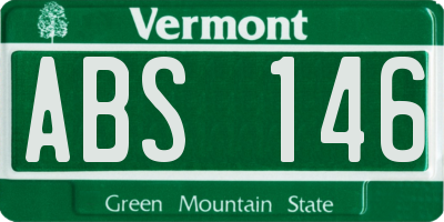 VT license plate ABS146