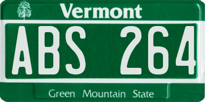 VT license plate ABS264