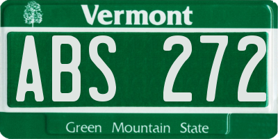 VT license plate ABS272