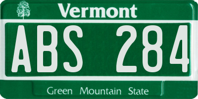 VT license plate ABS284
