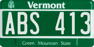 VT license plate ABS413