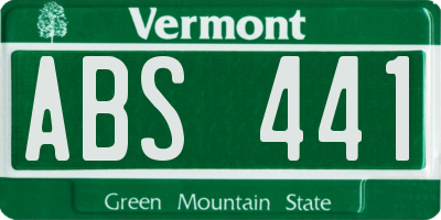 VT license plate ABS441