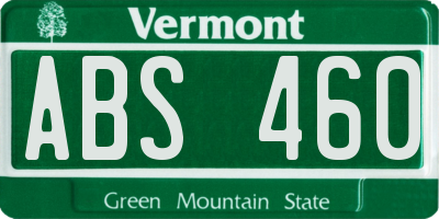 VT license plate ABS460