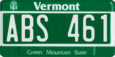 VT license plate ABS461