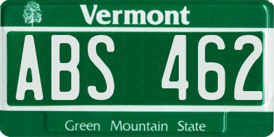 VT license plate ABS462