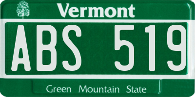 VT license plate ABS519