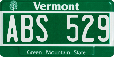 VT license plate ABS529