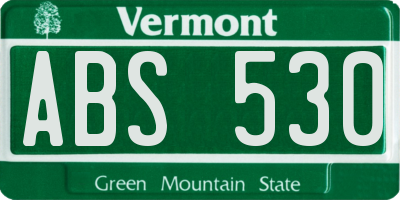 VT license plate ABS530