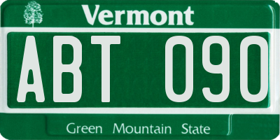 VT license plate ABT090