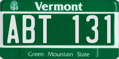 VT license plate ABT131