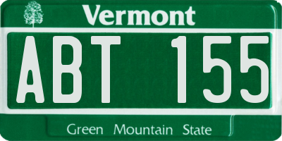 VT license plate ABT155