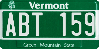 VT license plate ABT159
