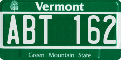 VT license plate ABT162