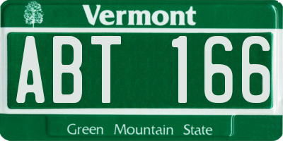 VT license plate ABT166