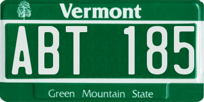 VT license plate ABT185