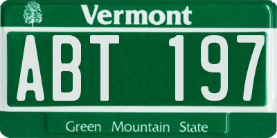VT license plate ABT197