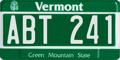 VT license plate ABT241