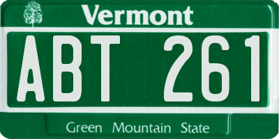 VT license plate ABT261