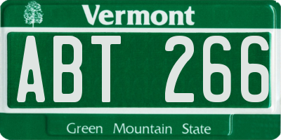 VT license plate ABT266