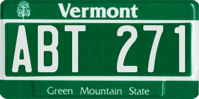 VT license plate ABT271