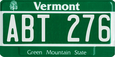 VT license plate ABT276