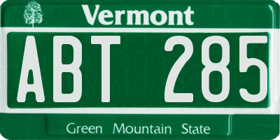VT license plate ABT285