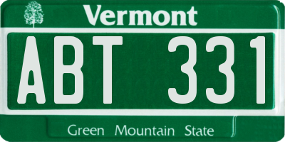 VT license plate ABT331