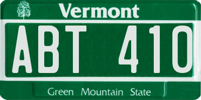 VT license plate ABT410