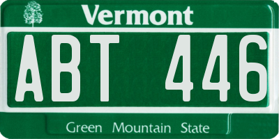 VT license plate ABT446