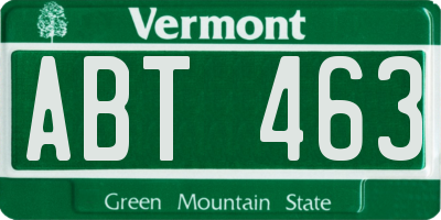 VT license plate ABT463