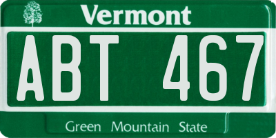 VT license plate ABT467