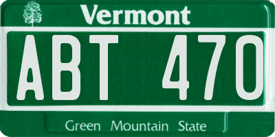 VT license plate ABT470