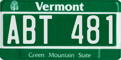 VT license plate ABT481