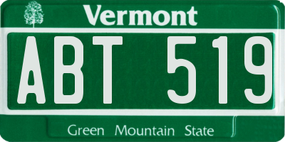 VT license plate ABT519