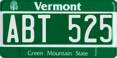 VT license plate ABT525