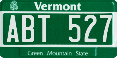 VT license plate ABT527