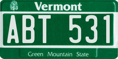 VT license plate ABT531