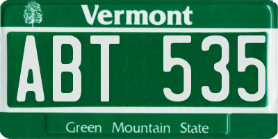 VT license plate ABT535