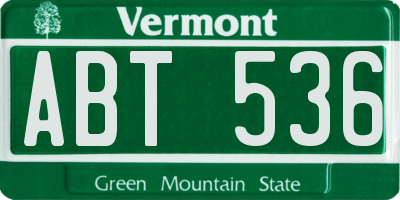 VT license plate ABT536
