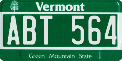 VT license plate ABT564