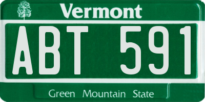 VT license plate ABT591