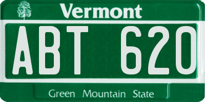 VT license plate ABT620