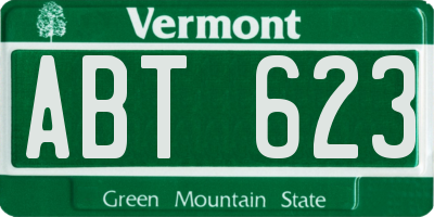 VT license plate ABT623