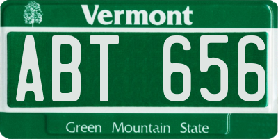 VT license plate ABT656