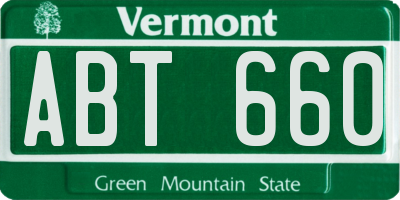 VT license plate ABT660