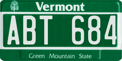 VT license plate ABT684