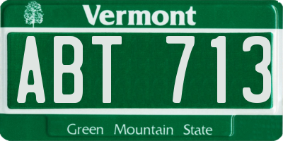 VT license plate ABT713
