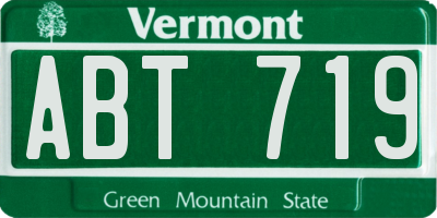 VT license plate ABT719